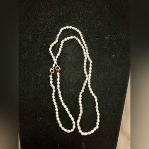 FRESHWATER Pearl Necklace/Bracelet Set Gold Accents